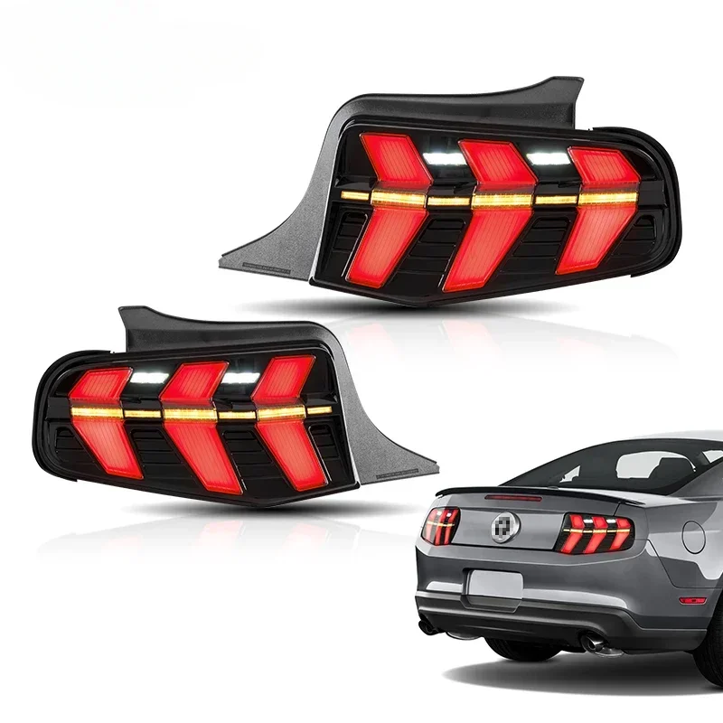 

VLAND Factory Full LED Tail Lights Assembly 2010-2012 Boss 302 GT V6 one model Car Taillights For Ford Mustang GT V6 Rear Lamp