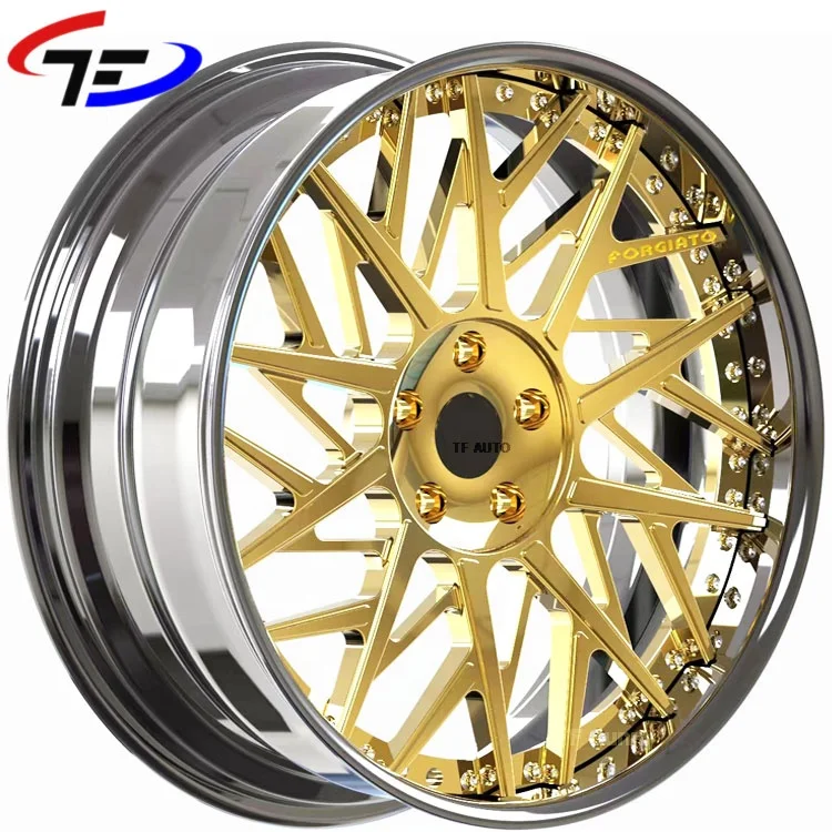 for 5X127 Custom Forgiato 2 Piece Chrome 22X8.5J Forged Deep Dish Wheels Concave