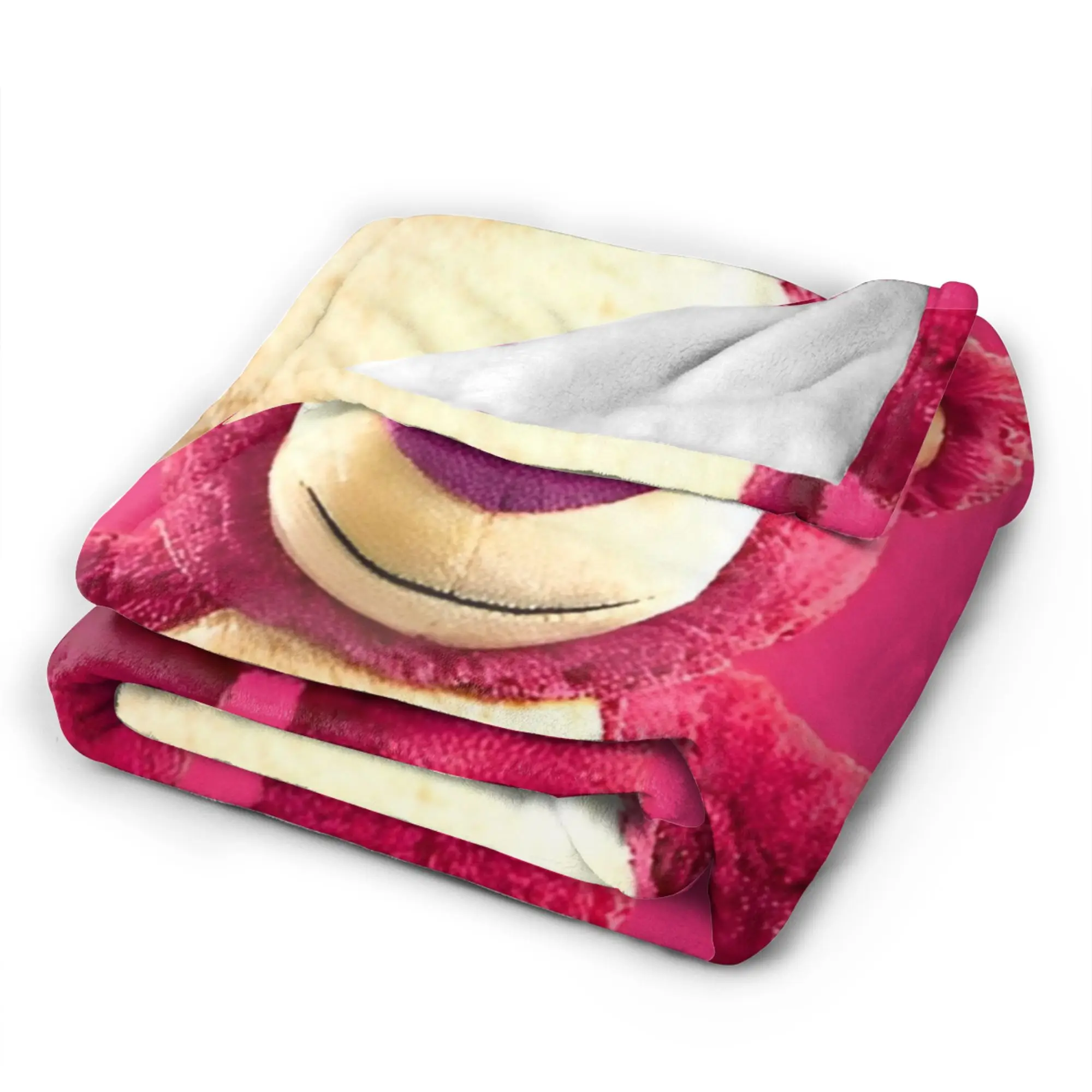 Lotso Cartoon  Blanket  Soft Warm Aesthetic Plush Bedding Throws For Bedroom Picnic Flannel Bedspread Bed Cover