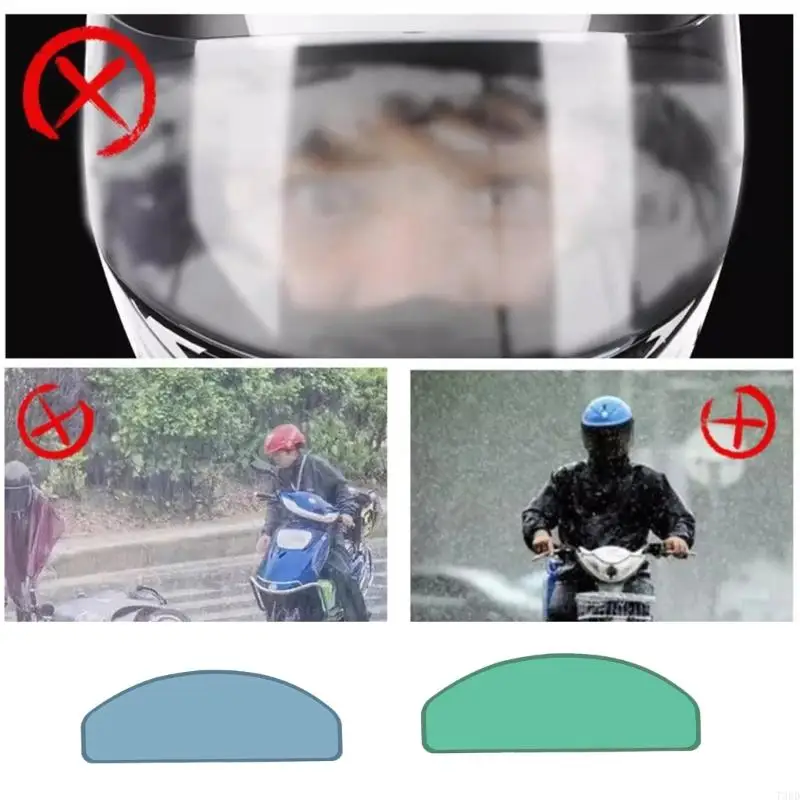 Clear Views Helmets Visors Anti Fog Insert Film Motorcycle Helmets Shield Insert Quick Installation for Motorbike Riders