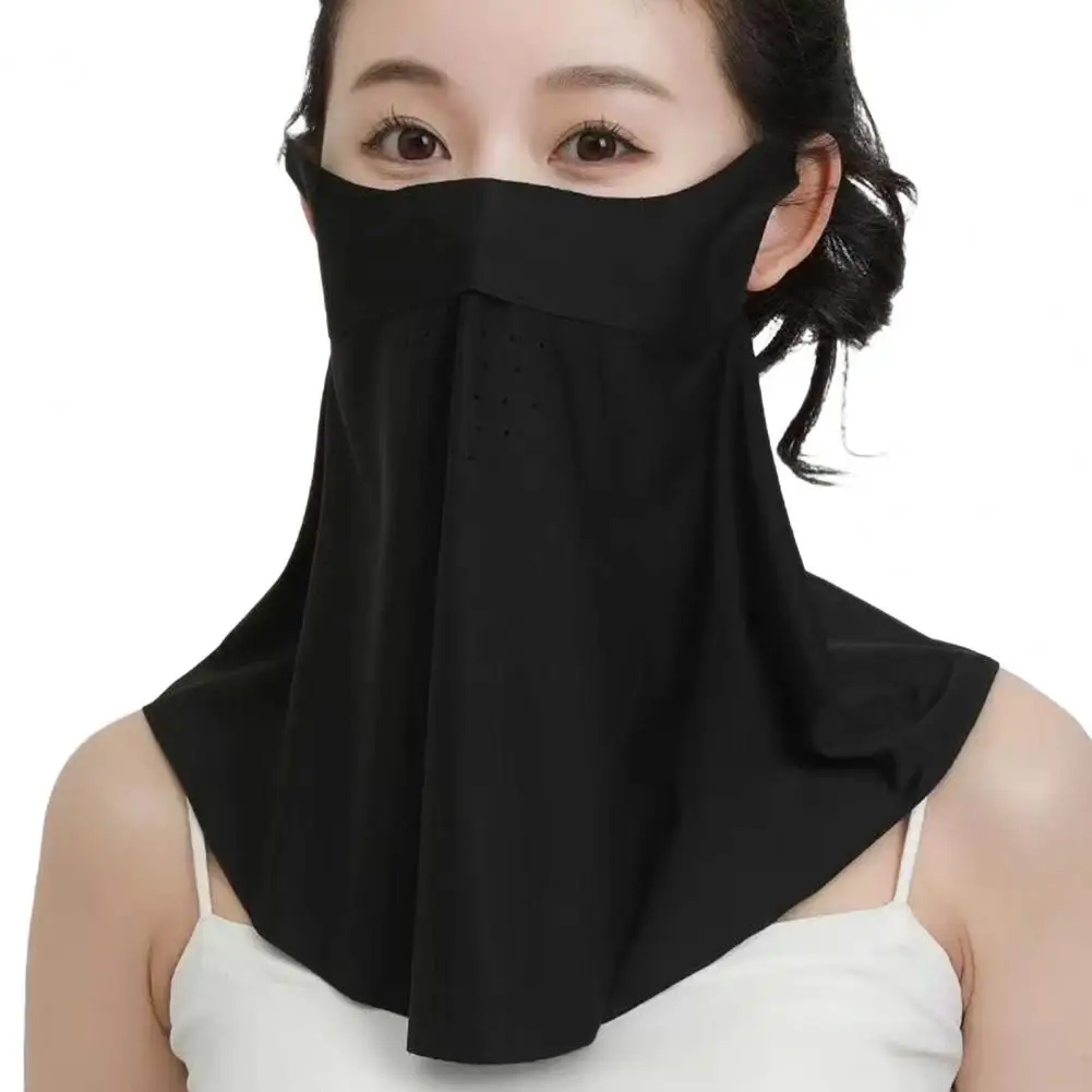 Ледяная шелковая солнцезащитная маска, модная дышащая тонкая бесследная маска, маска с защитой от ультрафиолета, велосипед, велоспорт