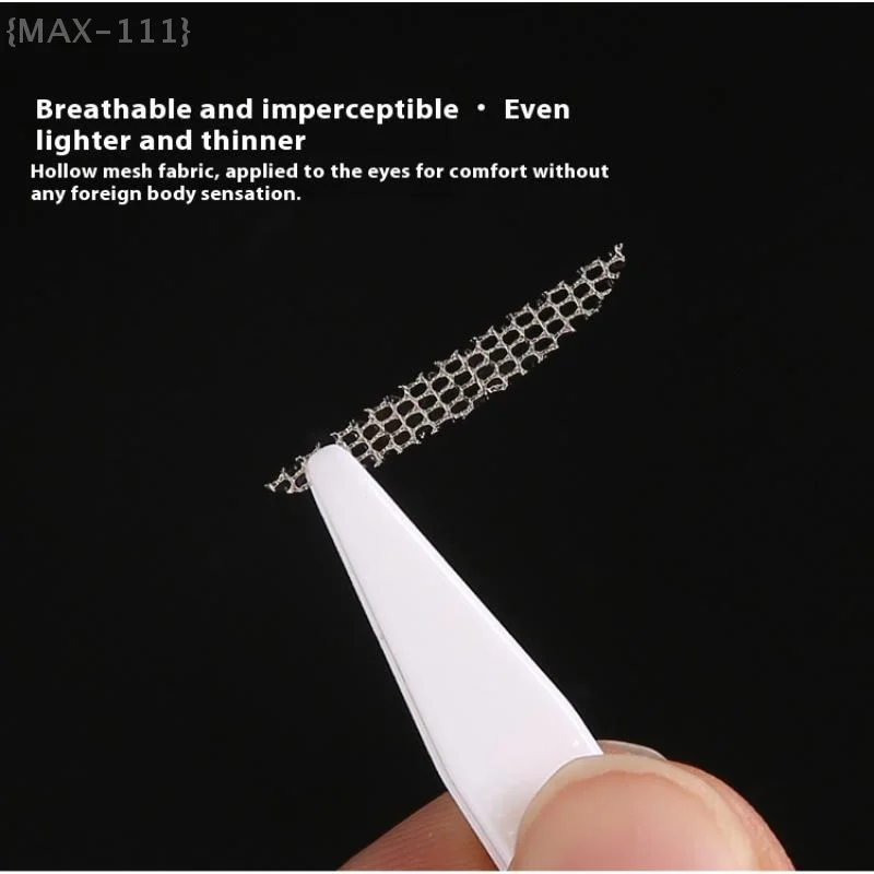Verstellbares doppeltes Augenlidband aus Spitzennetz (144–960 Stück), atmungsaktives transparentes Netz-Augenklappe, dezente Schönheits-Augenlid-Anpassung