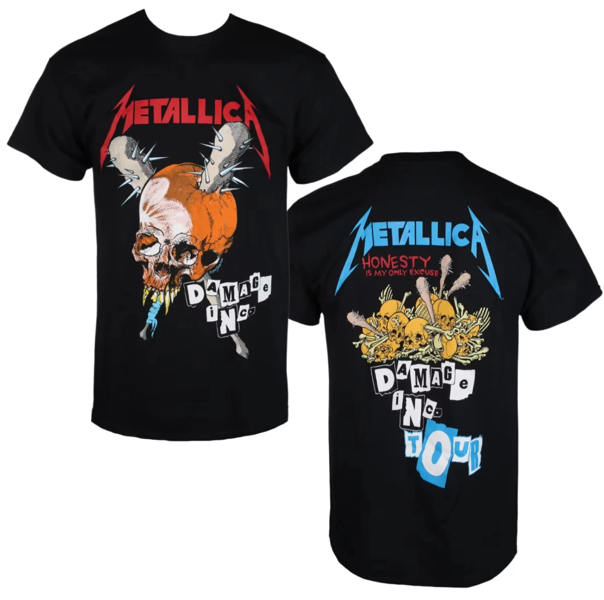 Metallica - Damage Inc Print T-Shirt - Street Casual T-Shirt for Heavy Metal Band - Suitable for Men and Women 2026 Y2K T-shirt