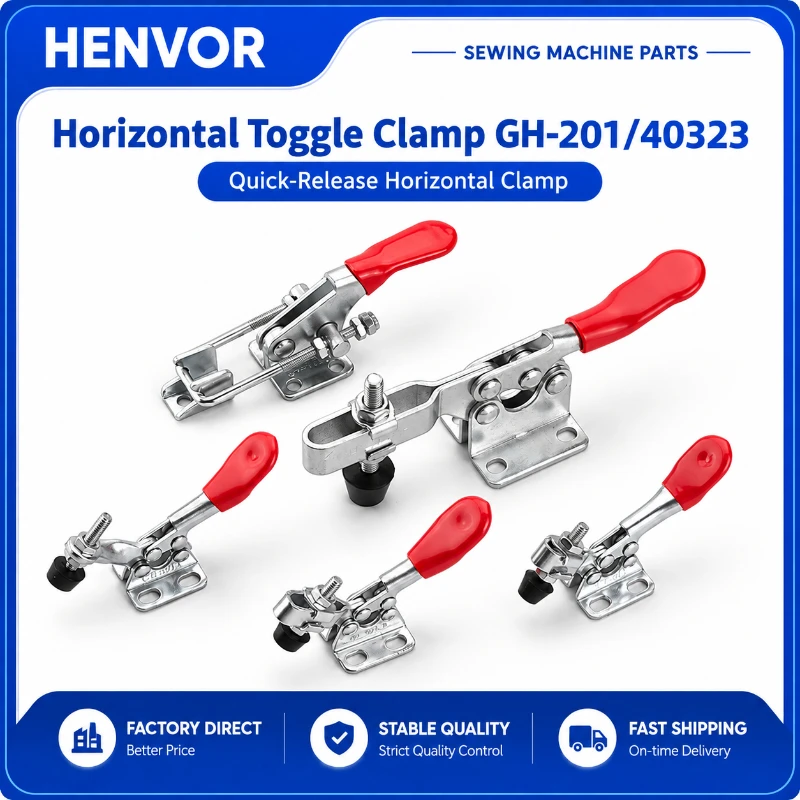 HENVOR GH-201 GH-201-A Horizontal Toggle Clamp Quick-Release Fixture for Template Machine Accessories