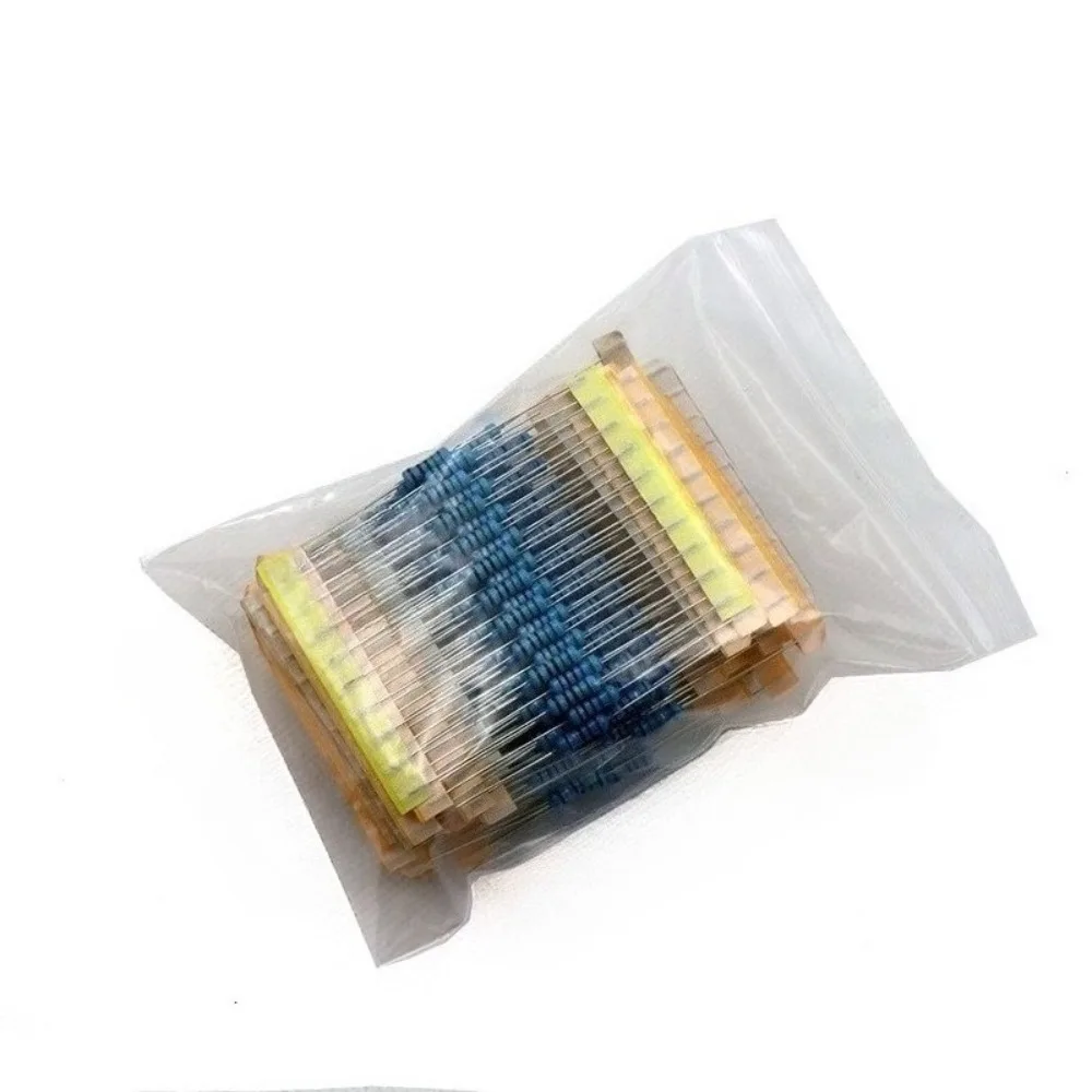 300Pcs 30 Values 1 2W Metal Film Resistor Kit 1 Tolerance 5 Color Bands 0 1 Ohm to 750 Ohm Assortment for Audio Equipment and Pr