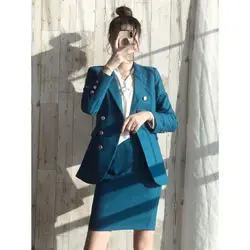 2-G6  Autumn coat for women, high-end professional CEO suit, work clothes, fashiond stylish suit skirt, OL design suit