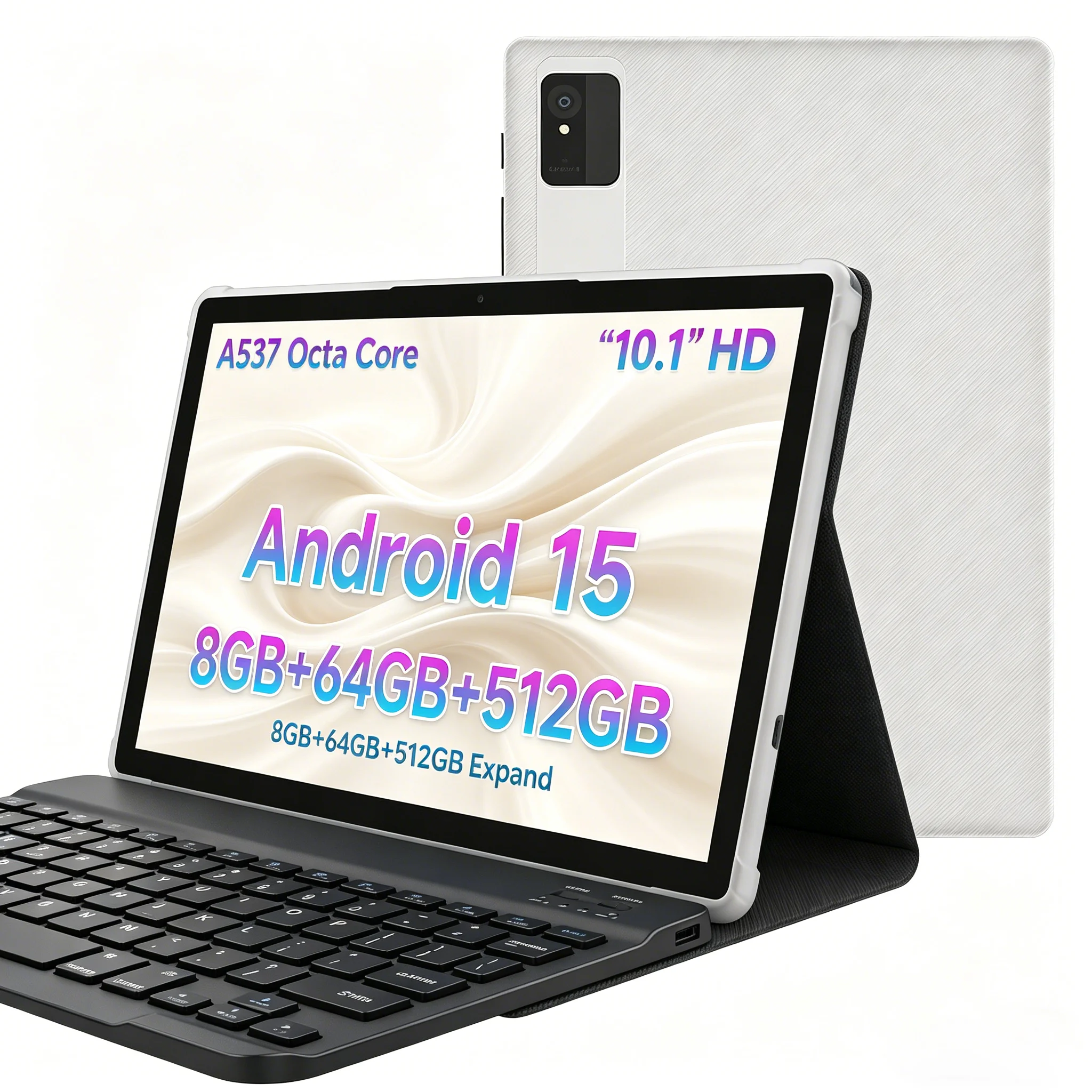 

Paitanry 10.1 Inch Android 15 Tablet PC 8GB(4+4)RAM 64GB ROM 1280*800 IPS HD Display 5000mAh Battery WiFi 6 Kids Learning Tablet