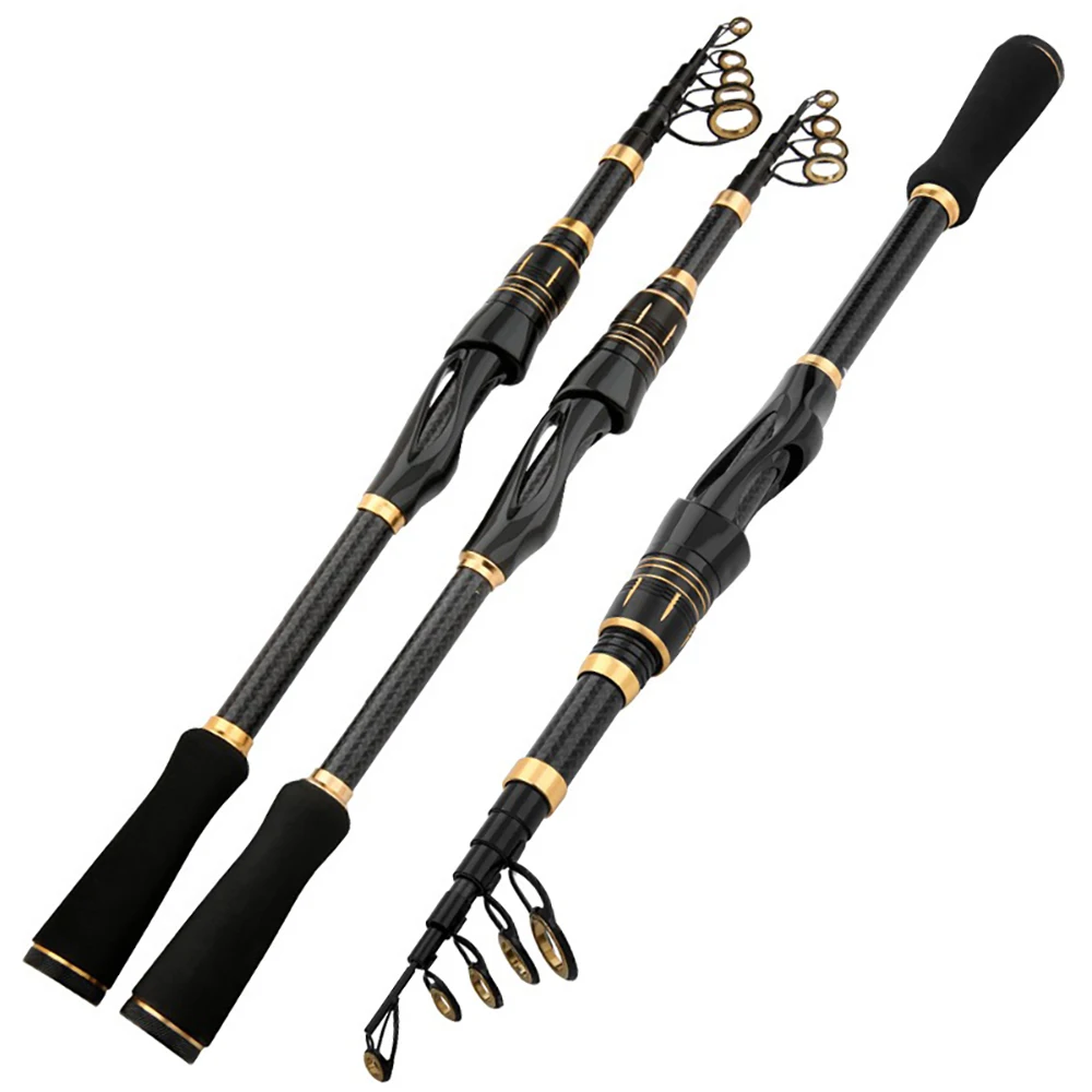 Сверхлегкая спиннинговая удочка, длина хранения 42 см, телескопические удочки из углеродного волокна для мандариновых рыб, кальмаров и карпа, снасти