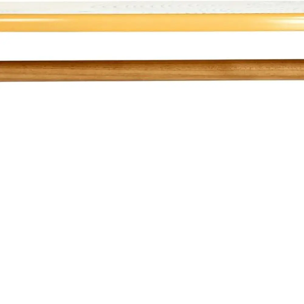 Ocean-Inspired Natural Wood Surfboard Coffee Table with Wave Pattern