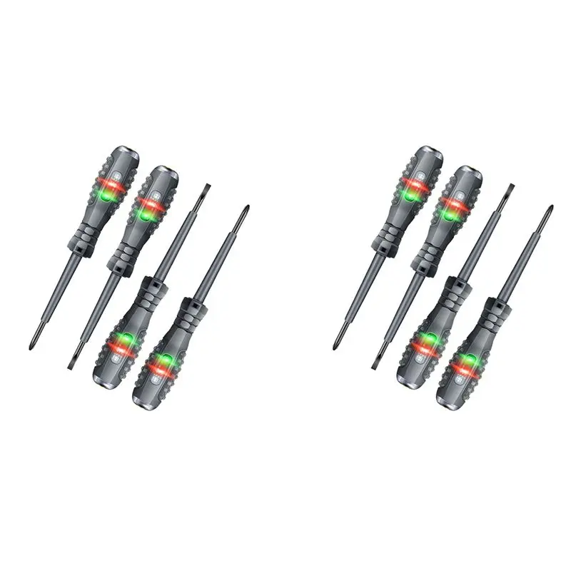 

8X Voltage Tester With Screwdriver Electrical Tester Non Contact Voltage Tester Pen With Range AC 70V-250V,Live/Zero