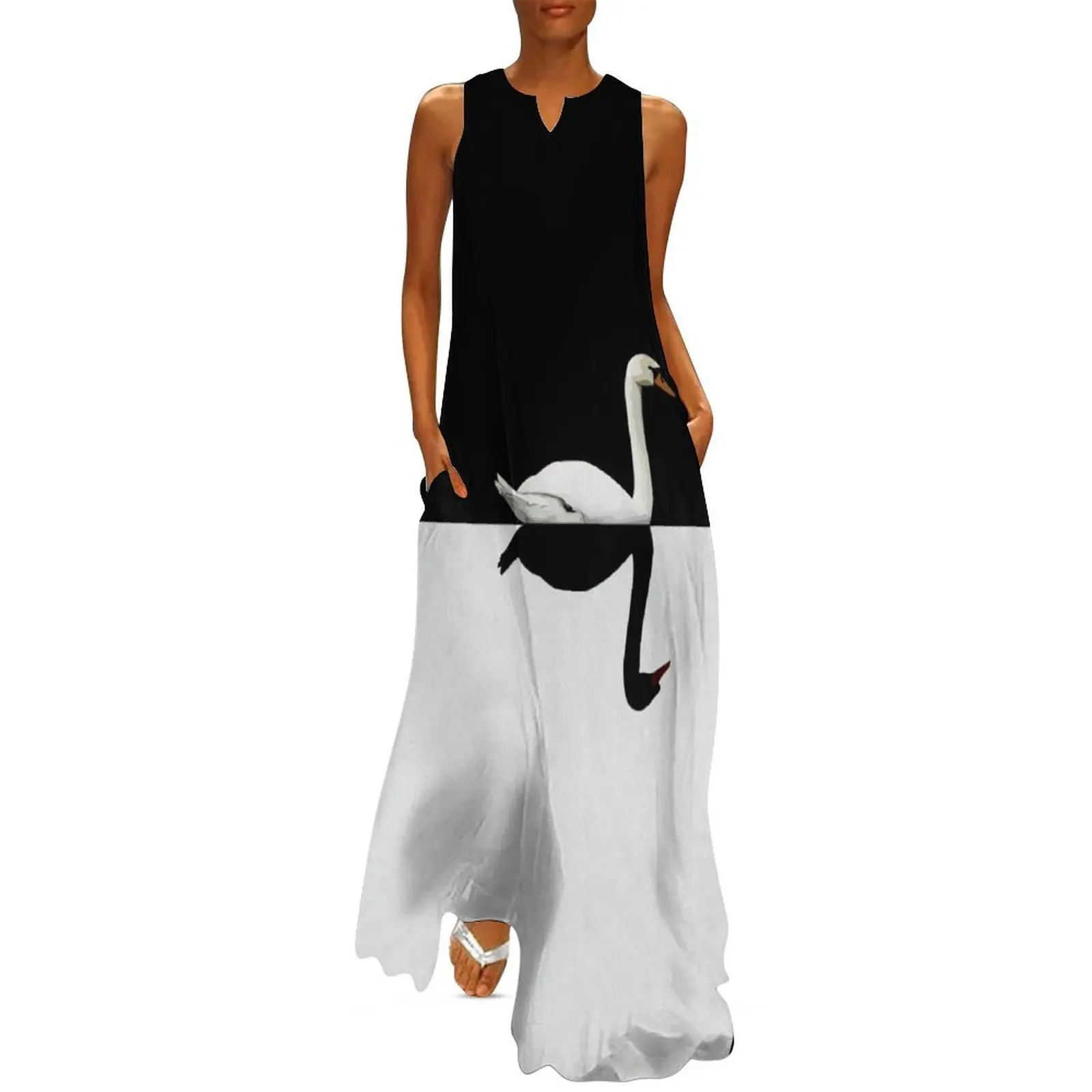 

The Zen Swans Long Dress Women's summer long dress beach dress