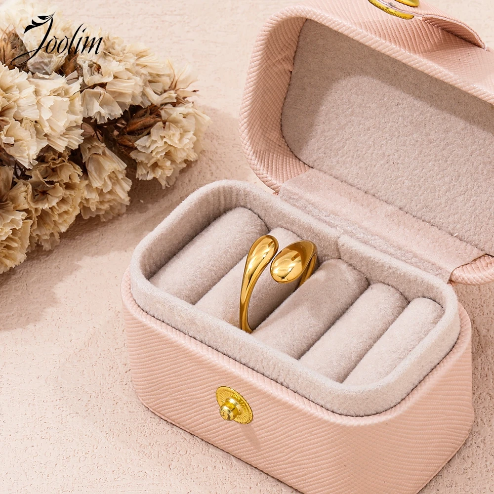 Joolim High End PVD Waterproof&Tarnish Free Fashion Double-ended Circular Ring for Women Stainless Steel Jewelry Wholesale