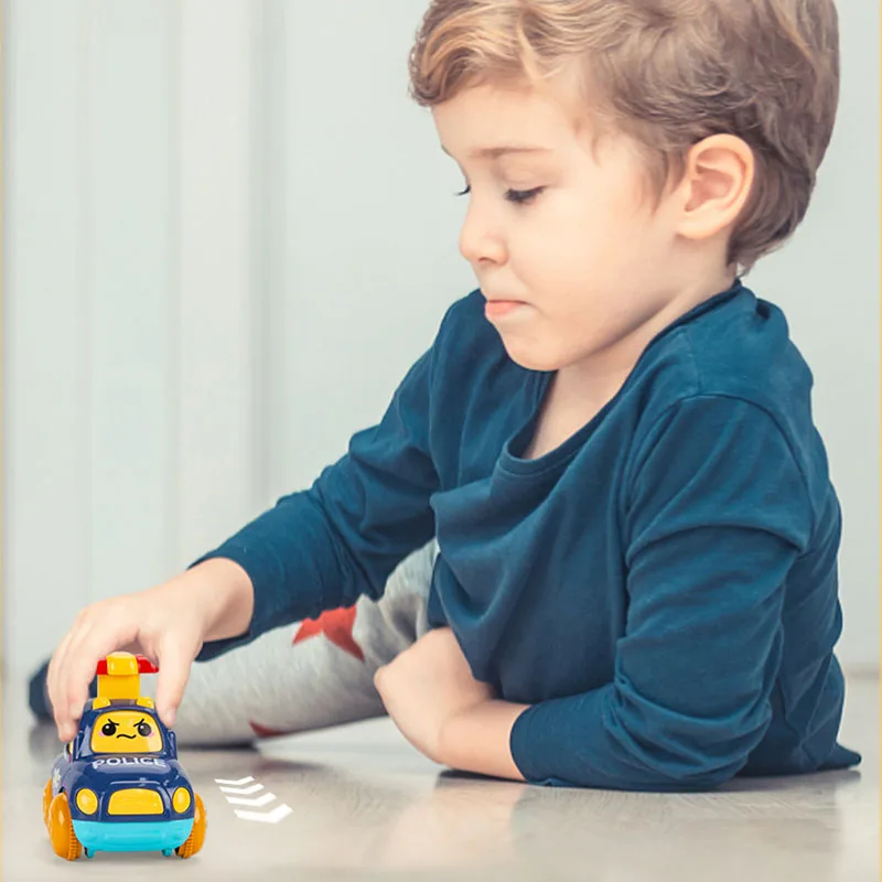 Juguetes para niños, coches de juguete para niños de 1, 2 y 3 años, coches de inercia de dibujos animados Press and Go, juguetes para niños, juguete de motor de fuego extraíble, regalos para bebés