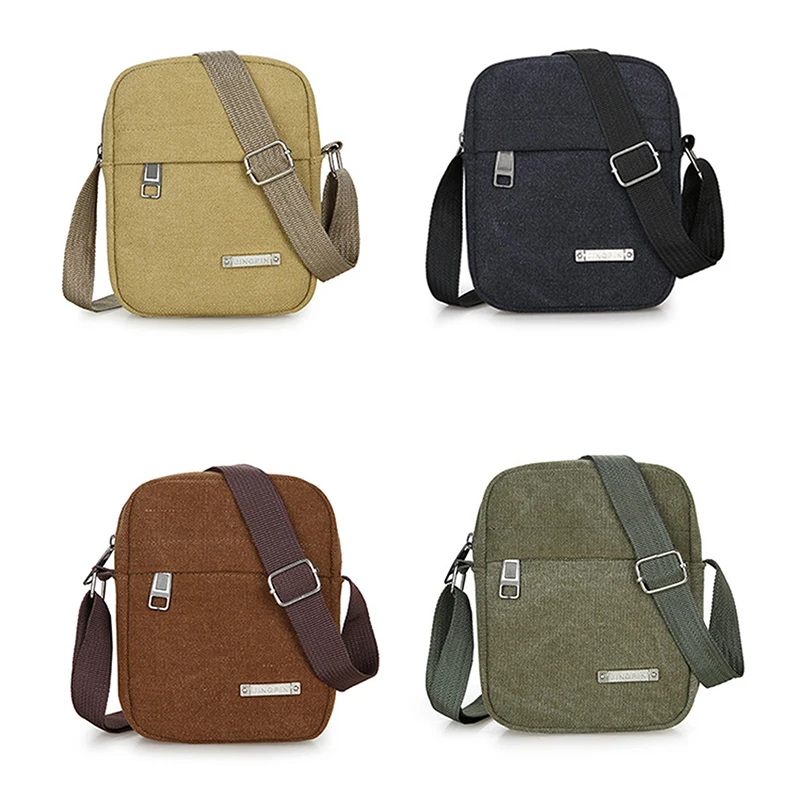 Bolso pequeño de lona a la moda para hombre, Mini bolsos informales para hombre, bolsas de mensajero de hombro cruzadas para hombre, monederos y bolsos 2023