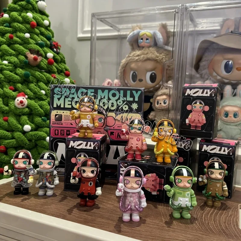 Original POP MART MEGA SPACE MOLLY 100% SERIES 3 caja ciega de juguete Kawaii Anime figura de acción sorpresa caja misteriosa regalo de Navidad