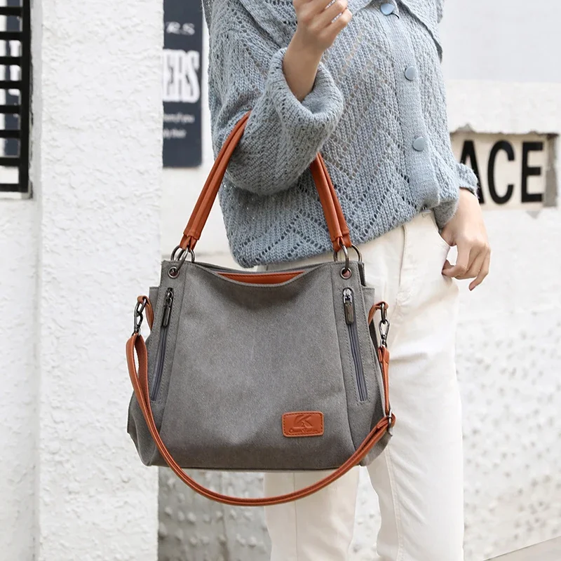 Casual Canvas Women Shoulder Crossbody Bags for Women High Quality Messenger Bag Large Capacity Ladies Travel Hand Bags Sac