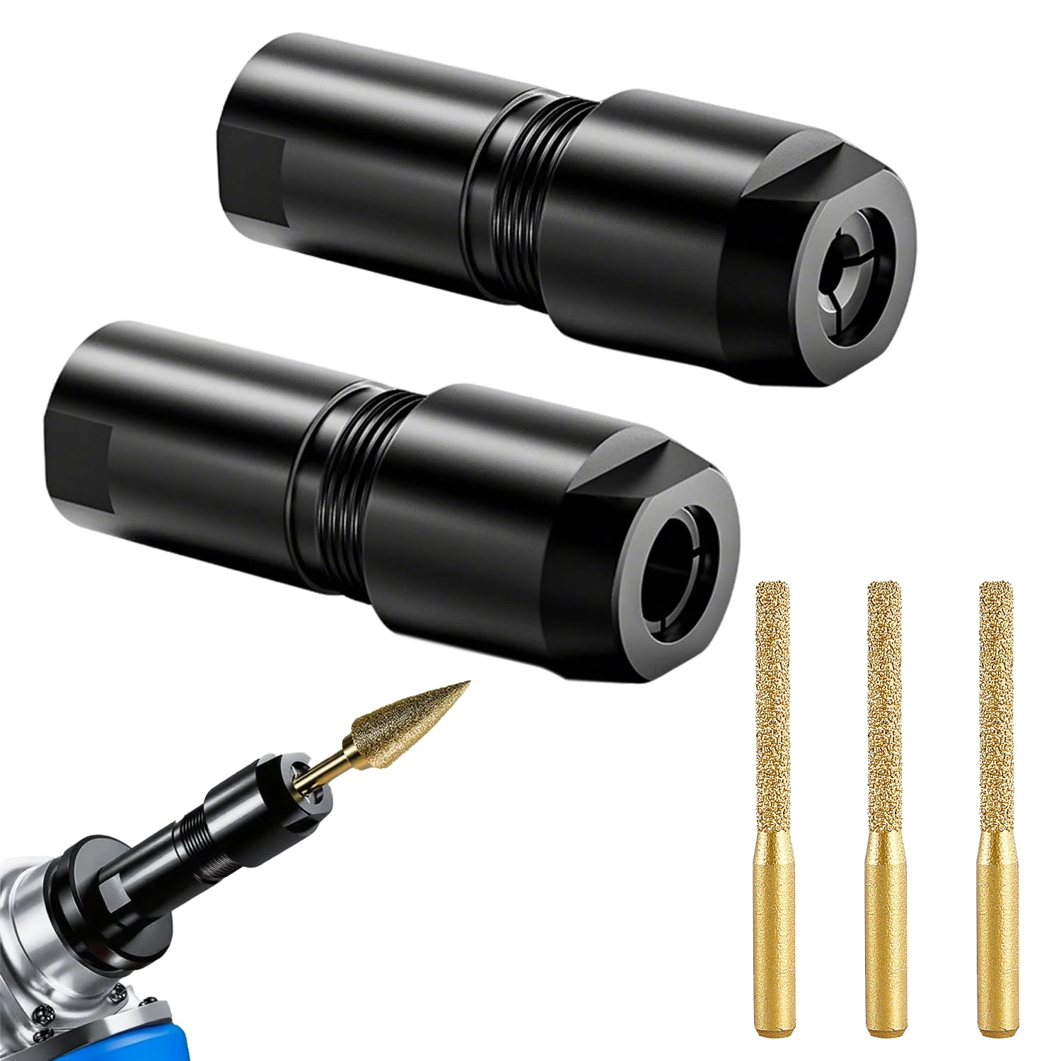 Heavy Duty Metal Angle Grinder Conversion Kit for Straight Grinding and Polishing 3mm 6mm Shank Compatible with 100 Series