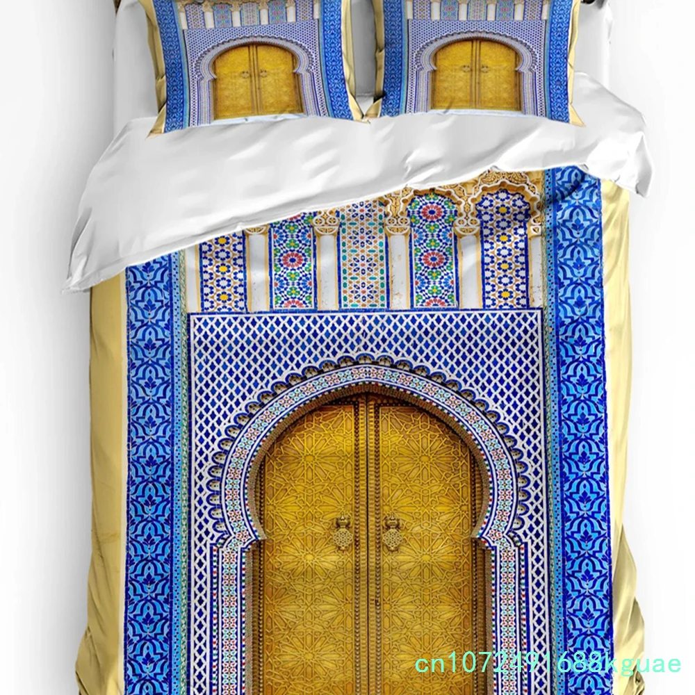 Pink Palace Chandelier Pillars Duvet Cover 3pcs Bedding Set Home Textile Quilt Cover Pillowcases Bedroom Bedding Set No Sheet 4
