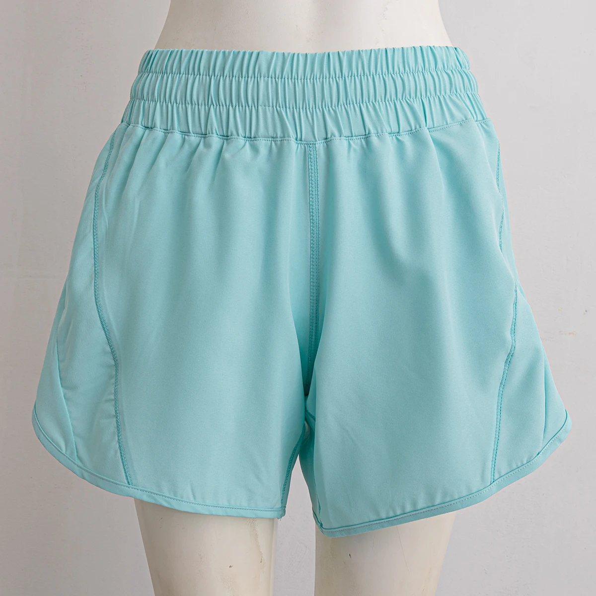 Dames atletische hardloopyogashorts met hoge taille Zak Sportief Gym Elastisch Workout 2-in-1 Workout Gym Bike Ritszakken Broek