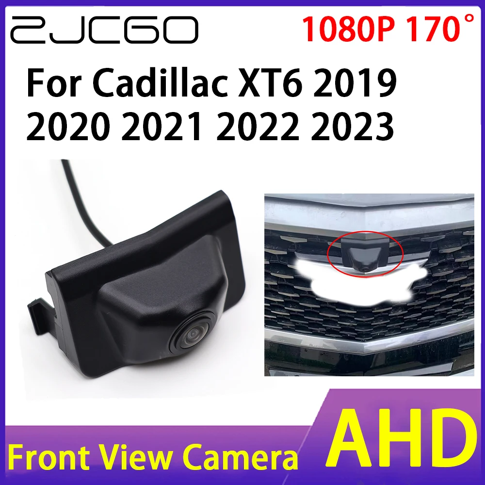 

ZJCGO Car Front View Camera AHD 1080P Waterproof Night Vision CCD for Cadillac XT6 2019 2020 2021 2022 2023