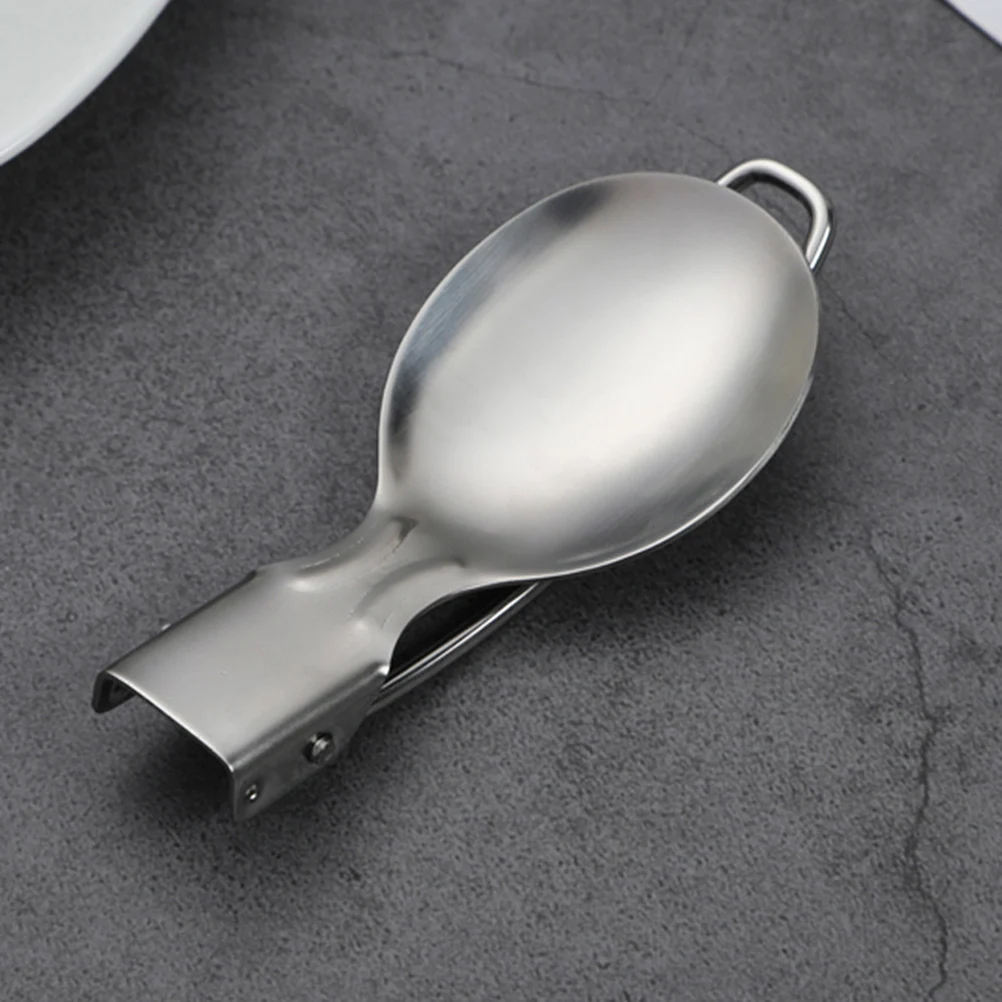 

4Pcs Compact Folding Spork Stainless Steel Outdoor Cutlery Lightweight Portable Tableware for Camping Hiking Trekking