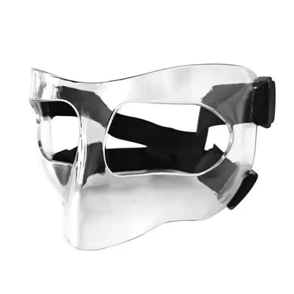 Adjustable Basketball Face Mask Impact Resistant Breathable Nose Guard Ergonomics 0.4cm Thickness Protective Facial Cover