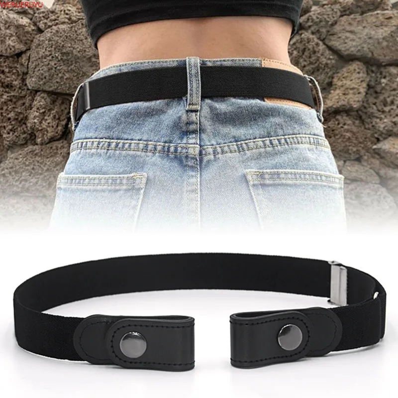 1pc Elastic Lazy Belt for Men Women Jeans Clothing Accessories Casual Buckle-Free Invisible Seamless No Hassle Y2k Belts Unisex