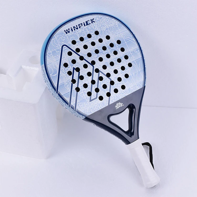 

Carbon fiber material 3K padel racket OEM 3D textured hitting surface customizable logo sturdy frame for sports club rental bulk