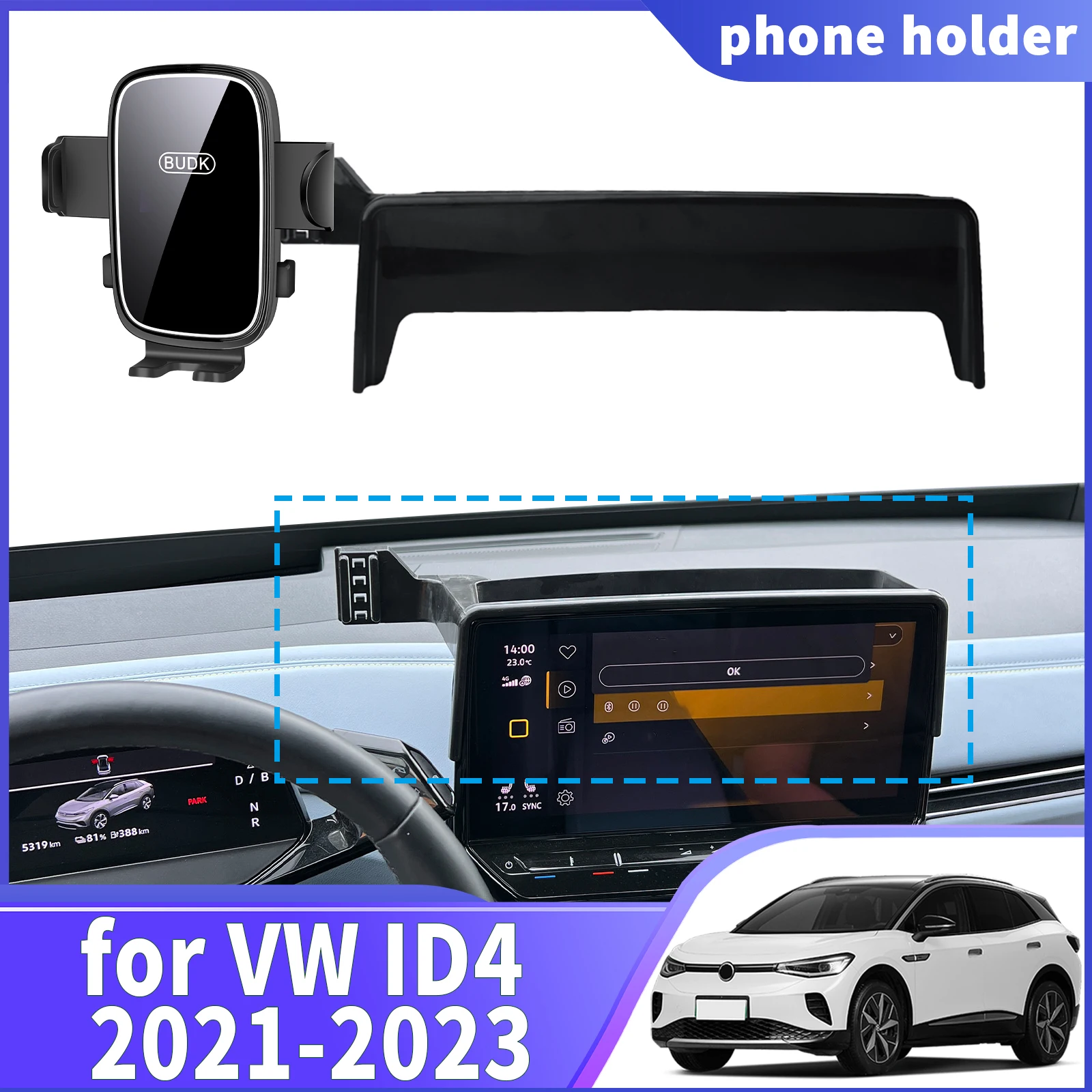 

fit for VW ID4 ID.4 2021 2022 2023 Navigation Phone Holder Mount Customized Car accessoires