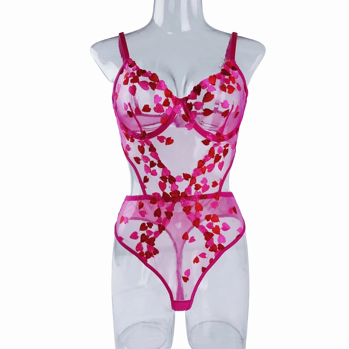 Kagano Spring New Crossbody ricamato cuore pizzo sexy set intimo più venduto donna vita bassa pantaloni ort poliestere