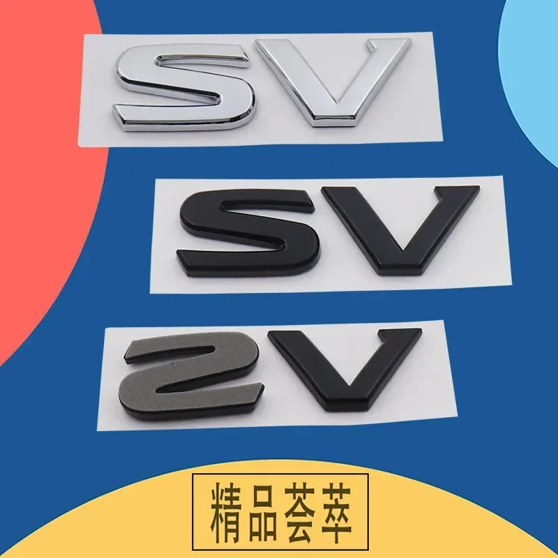 ثلاثية الأبعاد قسط SV S V رسائل محرك السيارة هود الحاجز الجذع الذيل الخلفي ملصق مائي شعار شارة ملصق للمملكة المتحدة اليابان اليابانية SUV على الطرق الوعرة #2