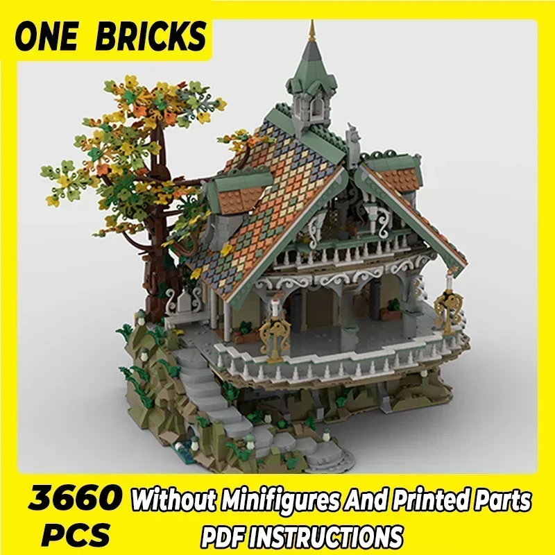 Moc Building Bricks Ring King Street View Model The Last House Technology Modular Blocks Gifts Christmas Toys DIY Sets Assembly