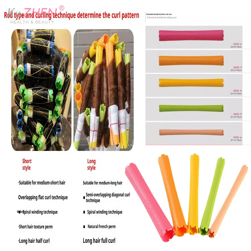6pcs Heatless Hair Curler No Heat Hair Rollers Soft Curling Rod Pull Core Lazy Curls Flexi Rods Wave Formers Hair Styling Tools