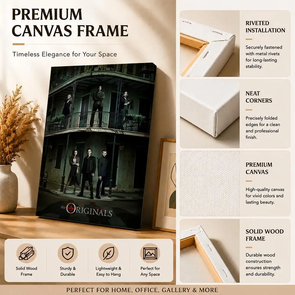Dark Fantasy Series The O-Originals Framed Wall Painting Canvas Art Poster with Solid Wood Frame for Living Room Home Decor