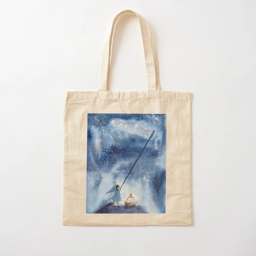 Star-Catching net Tote Bag Shopper bag custom fabric large personalized Canvas