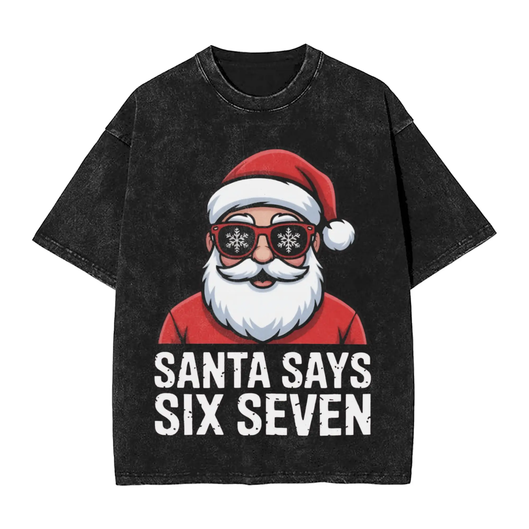 Men T-Shirt 67 Meme Funny Six Seven Christmas 6-7 Meme Santa 6 7 T-Shirts Harajuku Summer Tee Shirt Streetwear Print Casual Tops