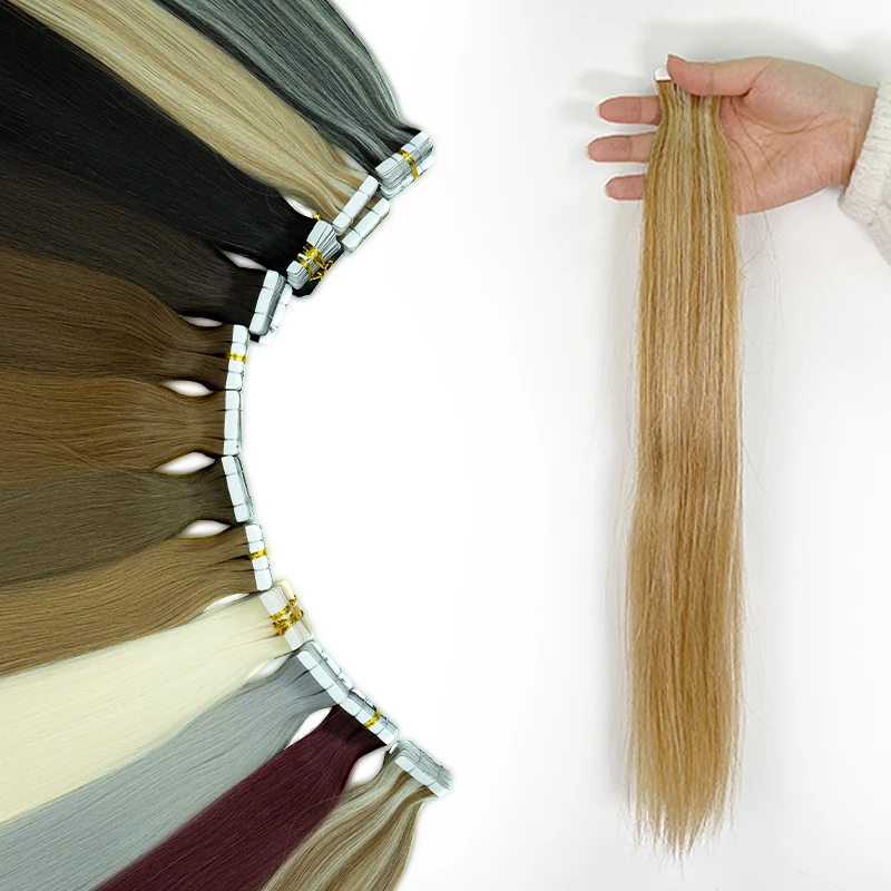 12a Russian Double Drawn Blond Virgin Remy Natural Invisable Tape In Extensions Human Hair Raw Indian  Cambodian 100human Hair