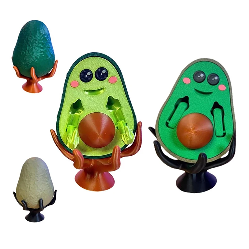 3D Printed Avocado Spoof Ornament Funny Raised Middle Finger Toys Middle Finger Statue Cute Avocado Gifts For Your Friends