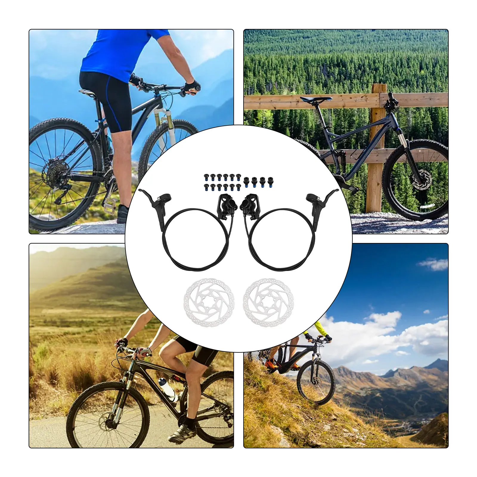 

Oil Pressure Disc Brake Mountain Bike Brake Braking Performance Aluminium Alloy Handle High Strength PVC Tubing