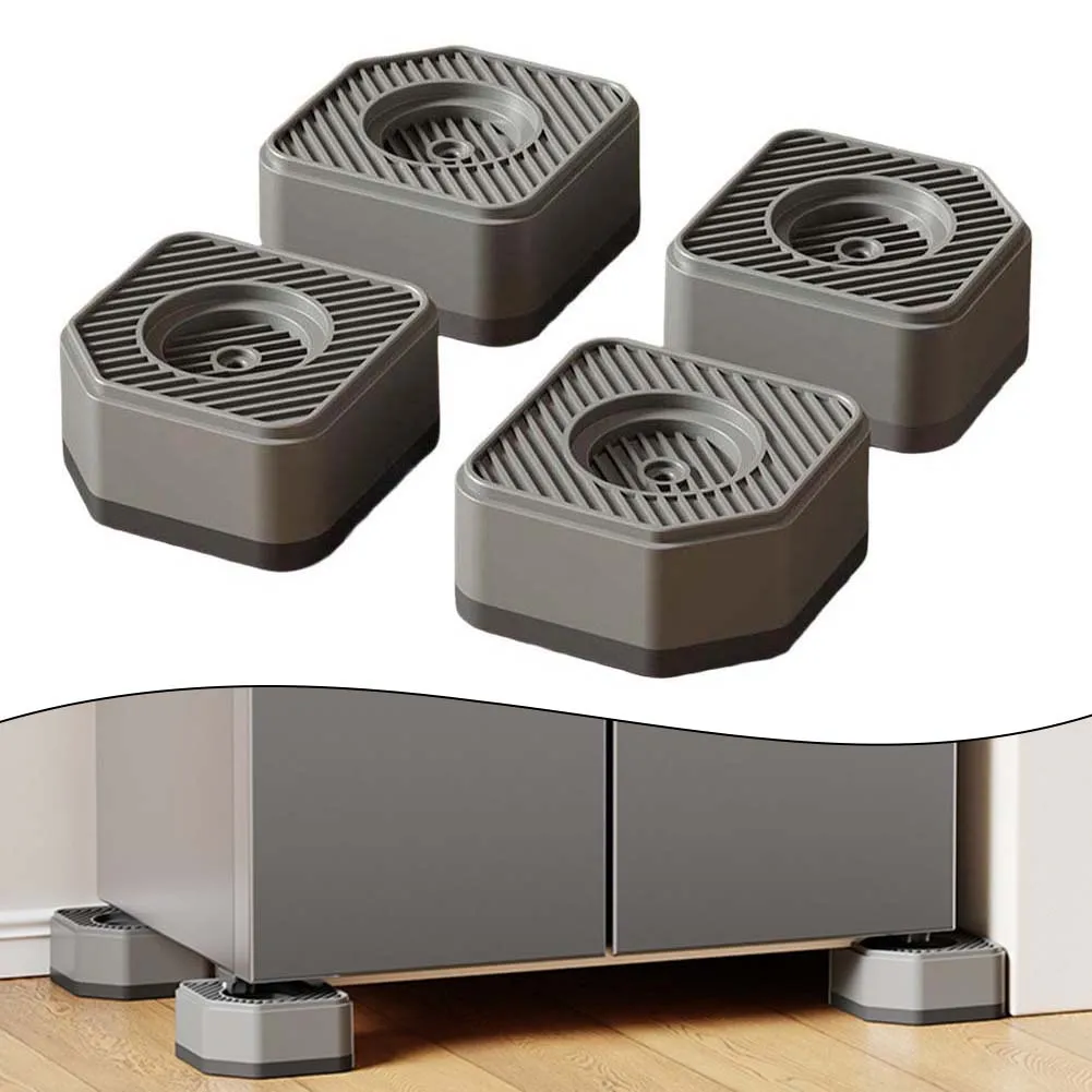 4pcs Anti Vibration Feet Pads Furniture Gaskets Slip Stop Silent Washing Machine Refrigerator Support Dampers Washer Dryer Stand