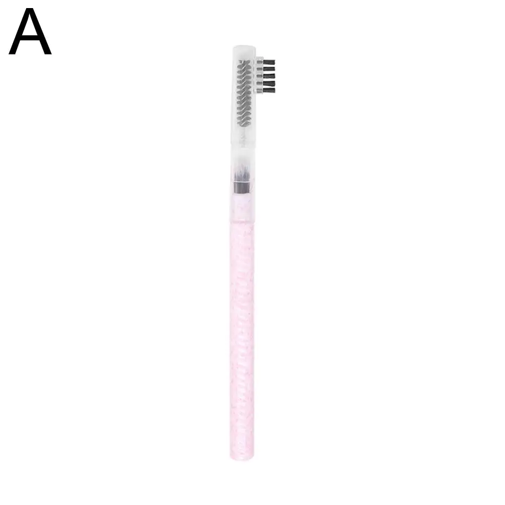 3-in-1 Makeup Brush Eyebrow Brush Eyelash Comb Concealer Brush Brush Combination 3- Tools Makeup Details Makeup Portabl Z4p1