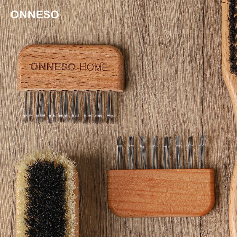 Brush cleaner Steel wire and wooden handel mini siza Portable cleaning brush Float hair cleaner Tools comb and brush cleanup