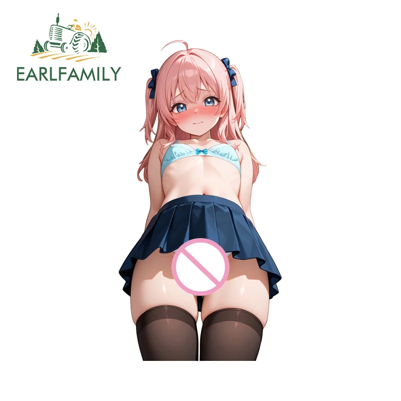 

EARLFAMILY Anime Futa Car Sticker Creative Sunscreen Laptop Vinyl JDM Decal Waterproof Scratch-proof Funny Car Label Decoration