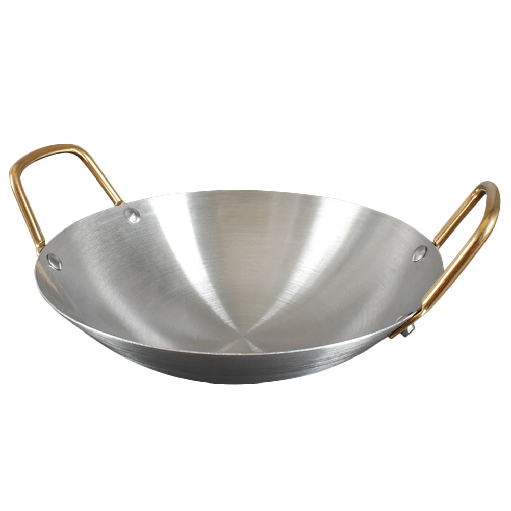 Stainless Steel Amphora Dry Pot Stir Fry Pan Household Woks for Stove Gas