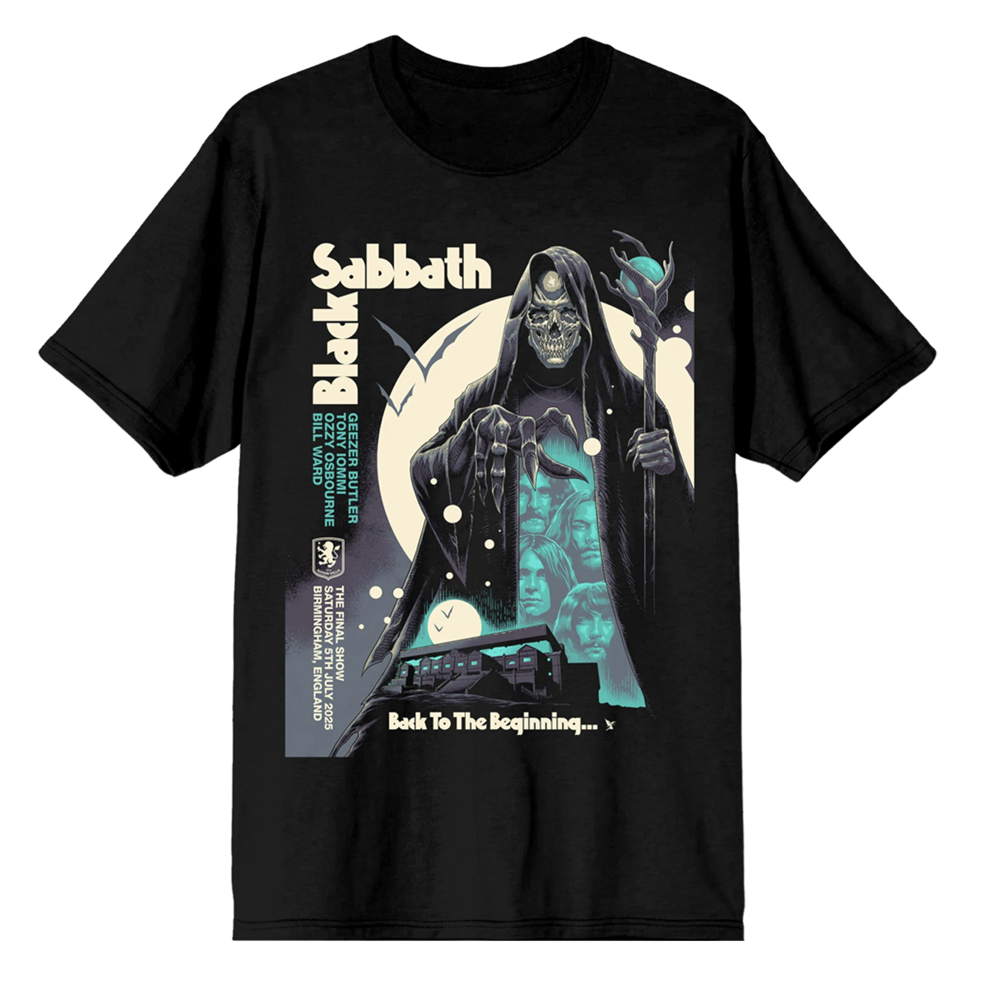 Black Sabbath y Ozzy Osbourne Regreso al principio Merch Event Tee con Lineup Camiseta de dos caras Ins Y2k Nuevo estilo nuevo