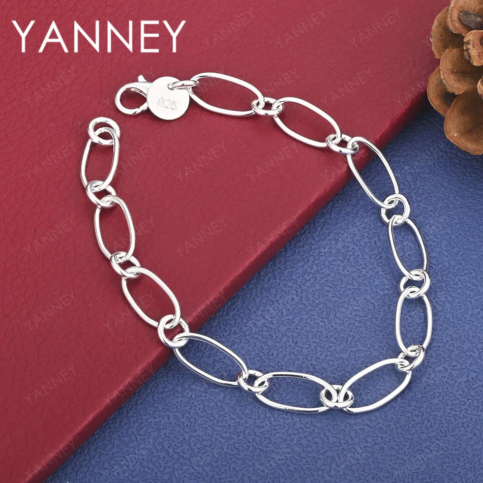 

925 Sterling Silver 8 Inch Exquisite Hollow Bracelet Women Wedding Jewelry Gift Party Engagement Fashion