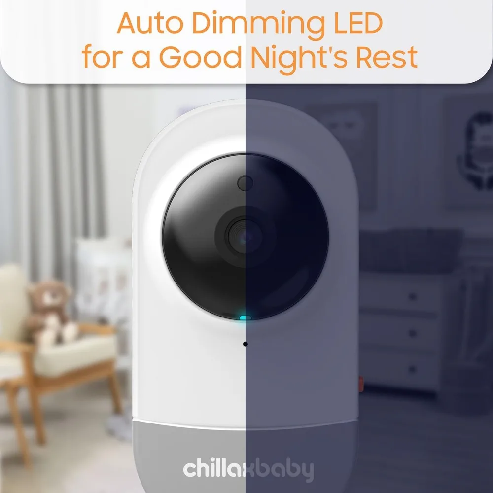 Chillax Daily Video Baby Monitor - WiFi Smart Baby Monitor with Two Cameras & Parent Unit,App Support,HD Camera, Privacy Protect