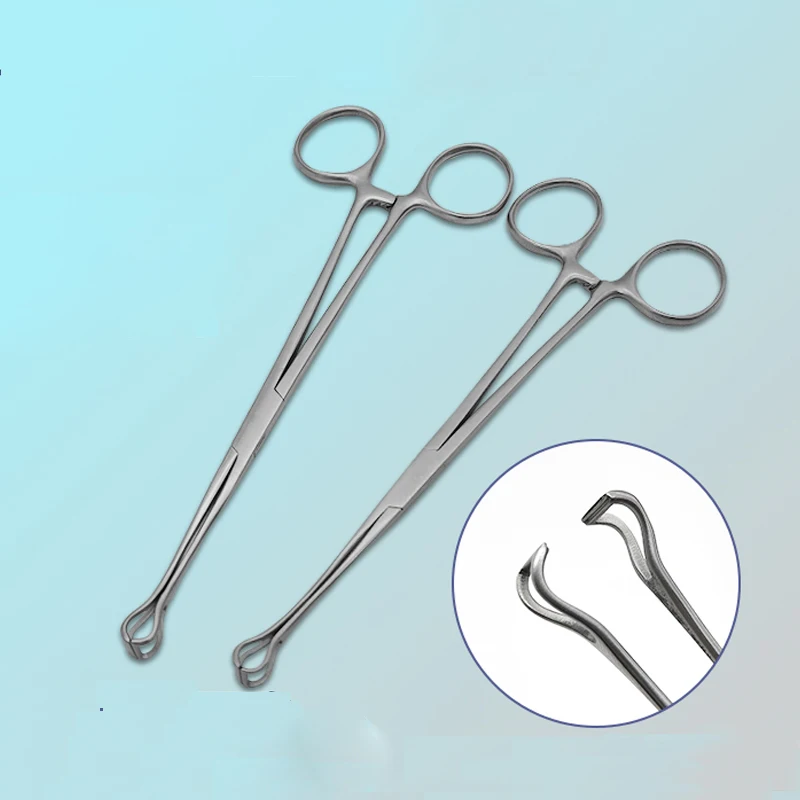 

Stainless steel appendix forceps small intestine tissue forceps intestinal clamping forceps non-invasive grasping forceps