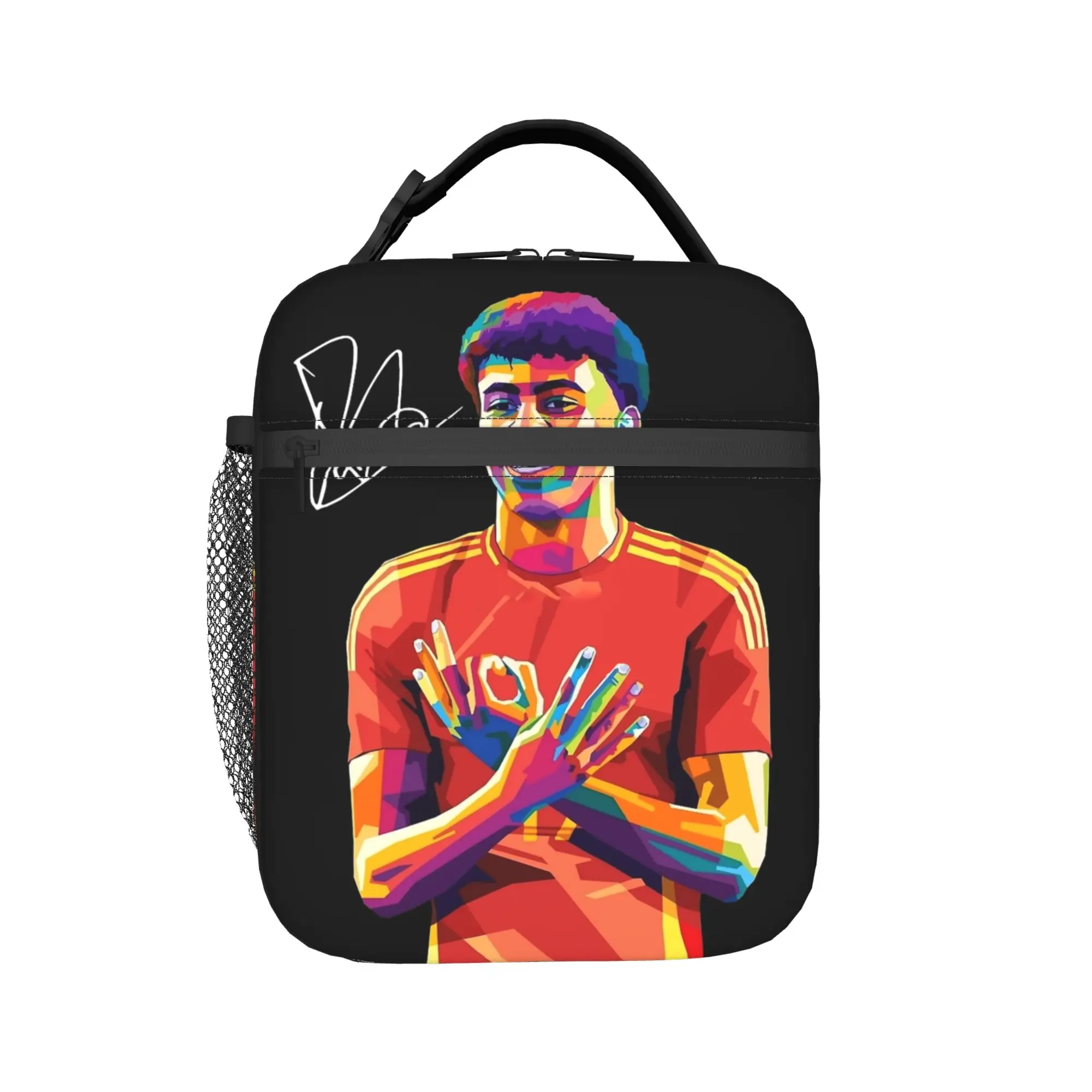 Lamine Y-Yamal Insulated Lunch Bags Thermal Bag Reusable,Lunch Container Football Soccer Portable Tote Lunch Box Girl Boy