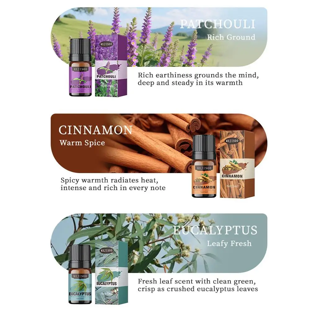 5 مللي الزيوت العطرية الطبيعية شجرة إكليل الجبل شجرة الشاي الليمون الخزامى عشب الليمون الأوكالبتوس النعناع زيت عطر البرتقال الحلو
